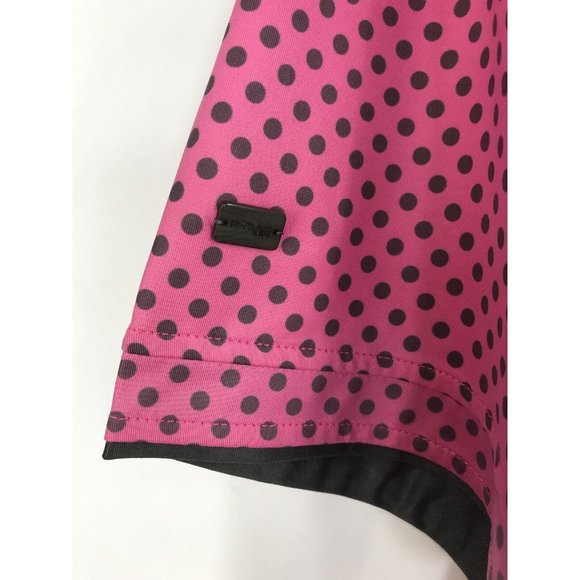 G Mac By Kartel Men's Pink Short Sleeve Golf Polo Shirt Size Medium M Polkadot - Picture 3 of 8